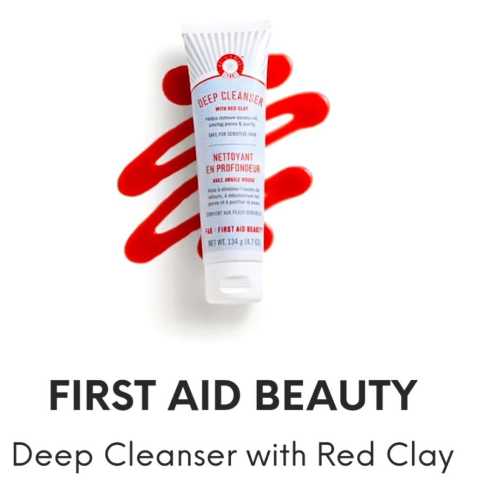 FIRST AID BEAUTY Deep Cleanser with Red Clay NEW 4.7oz